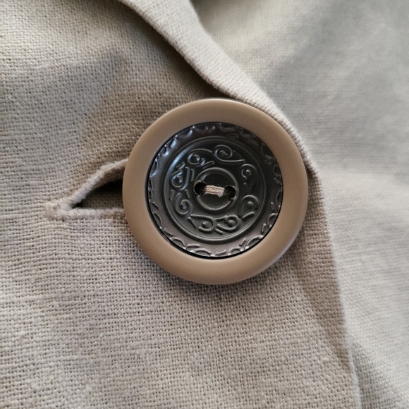 FOR CYNTHIA Tan Linen Dress Small - Picture 8 of 8